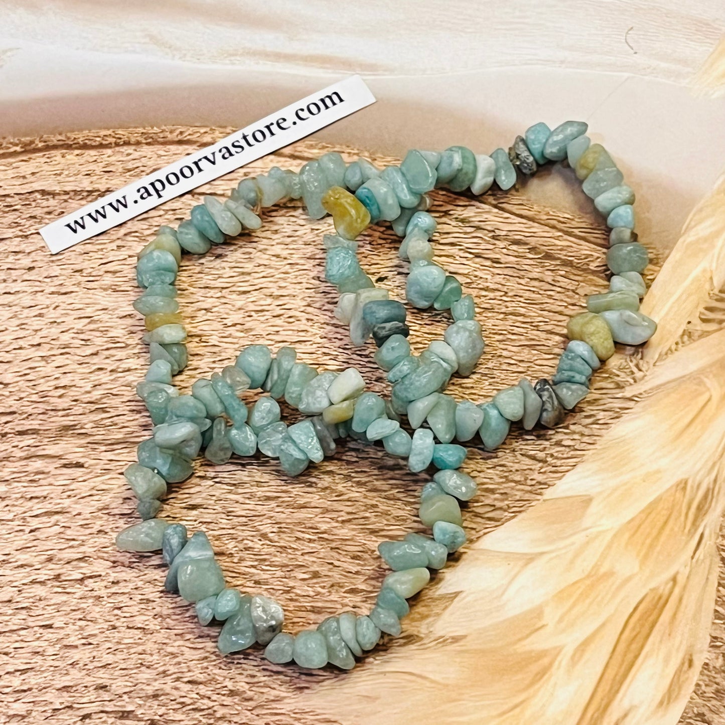 Aquamarine Handmade Chip Bracelet by Crystall and Herbs