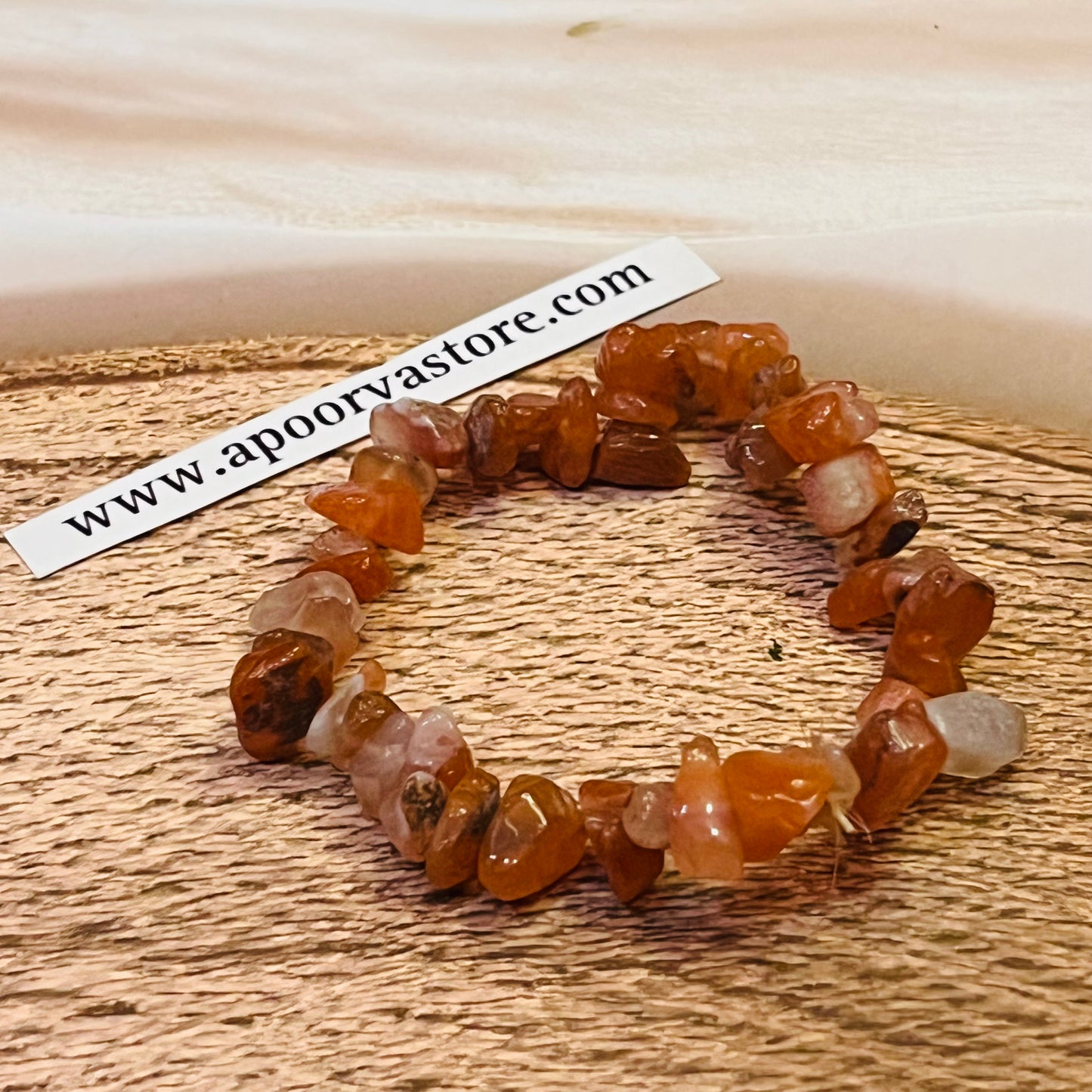 Sunstone Chip handmade Bracelet by Crystall and Herbs