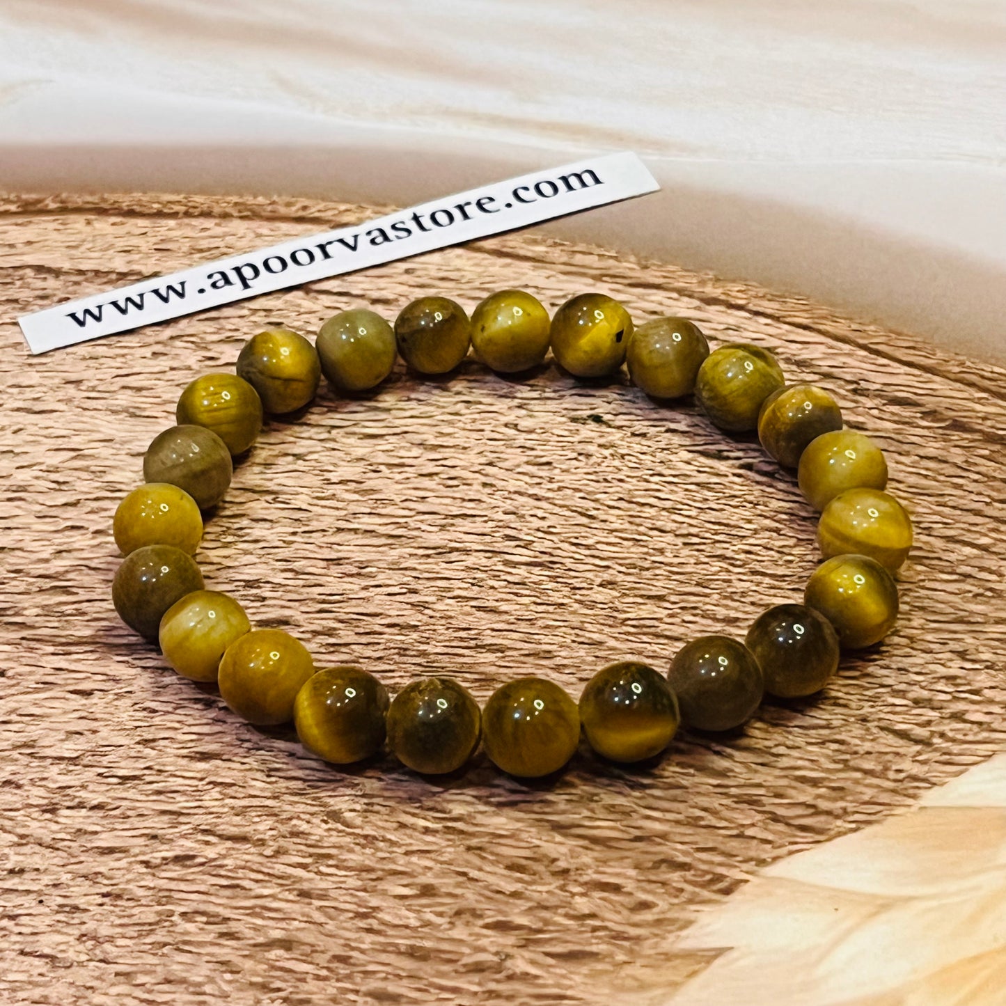 Honey Cats Eye Handmade Bracelet by Crystall and Herbs