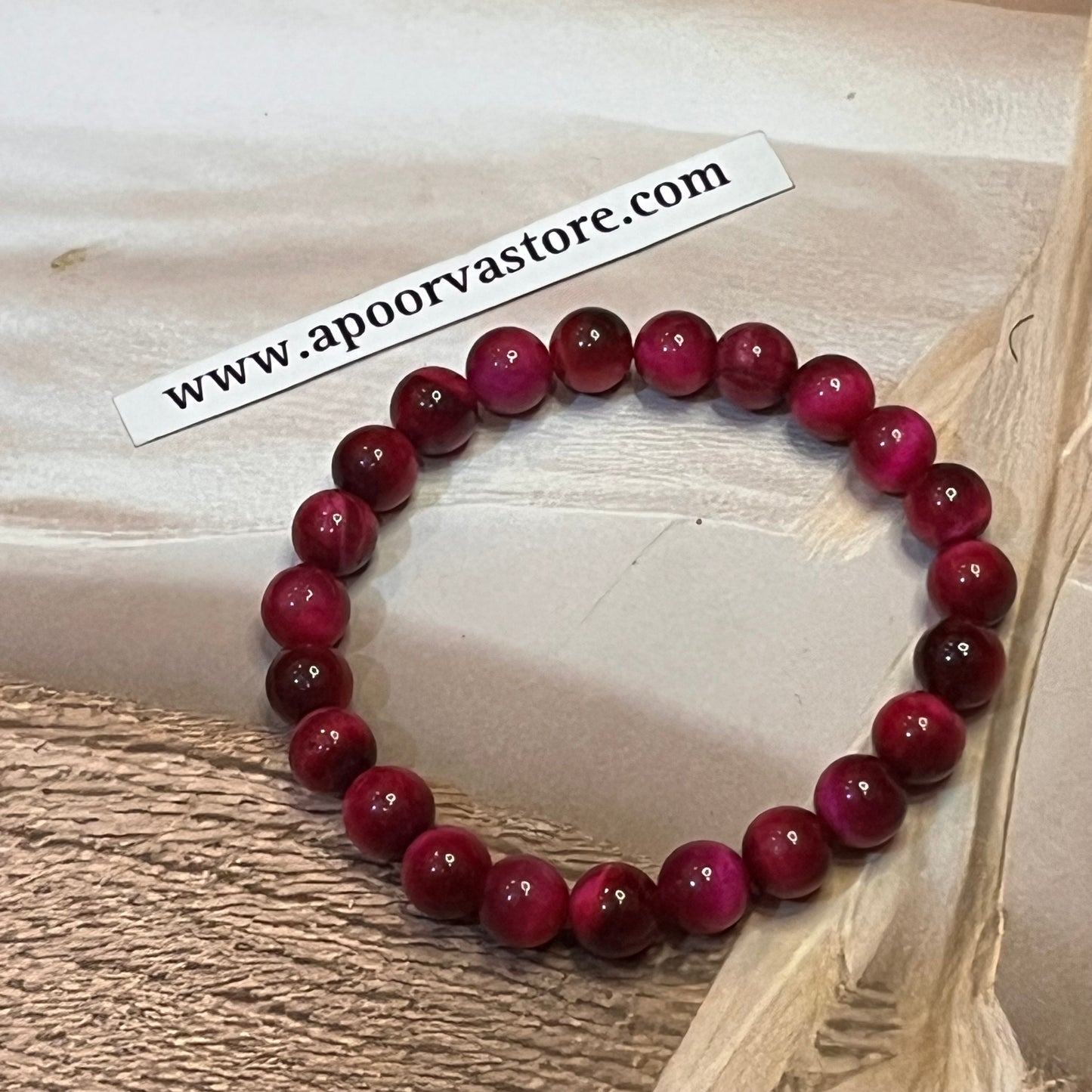 Pink Tiger Eye Handmade Bracelet By crystall and Herbs