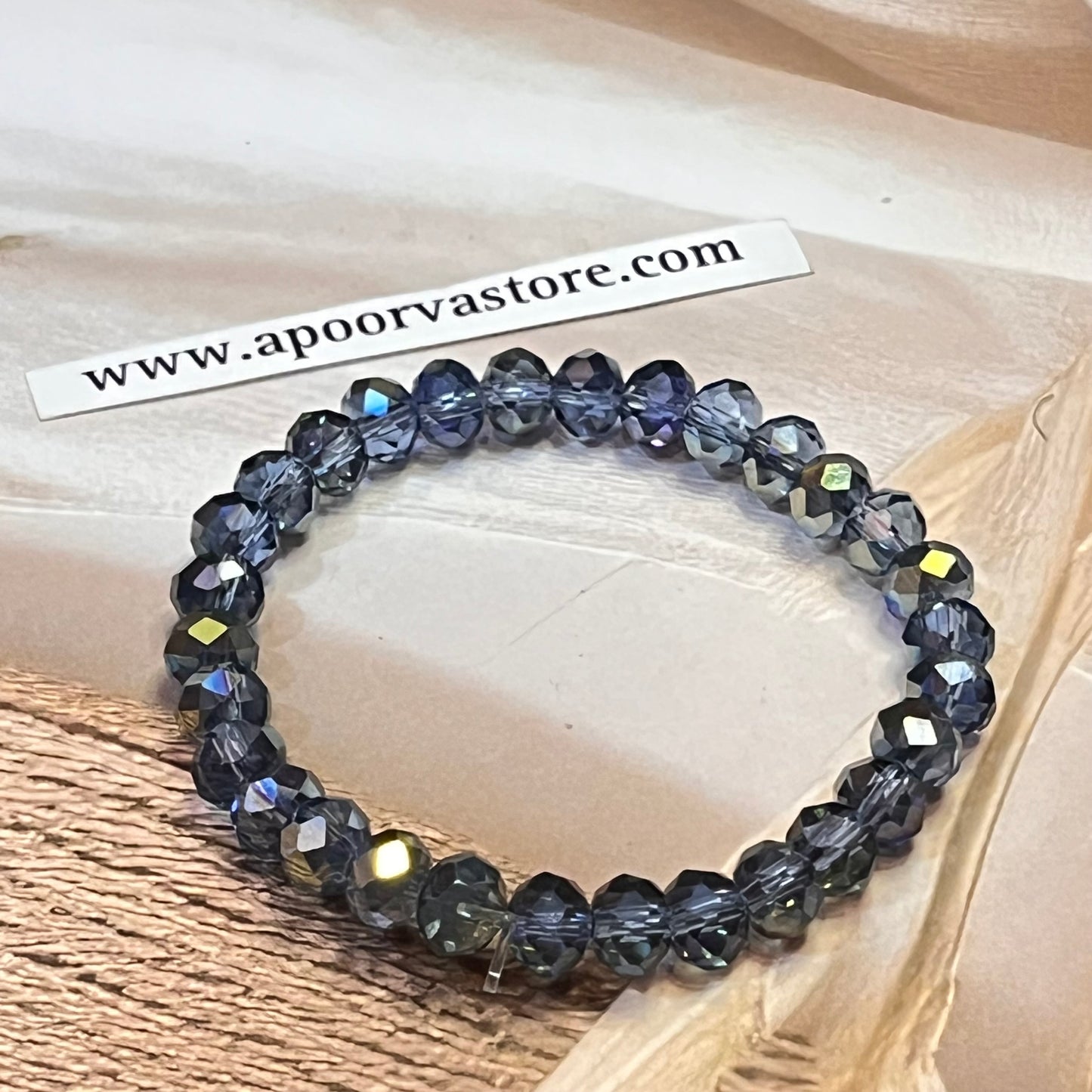 Blue Glass healing Bracelet by by Crystall and Herbs