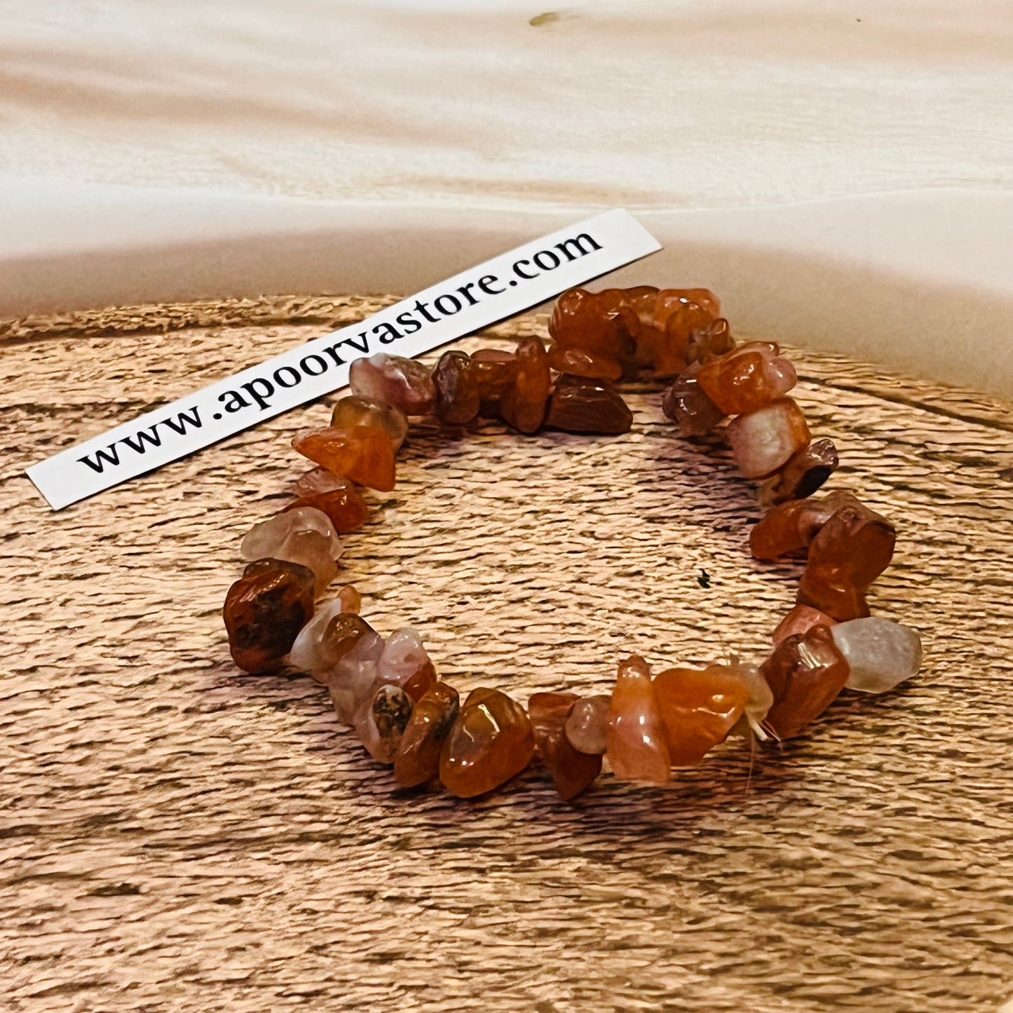 Sunstone Chip handmade Bracelet by Crystall and Herbs