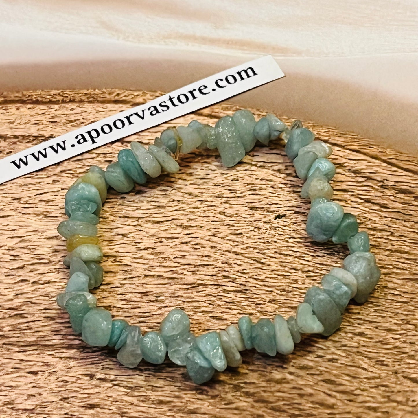 Aquamarine Handmade Chip Bracelet by Crystall and Herbs