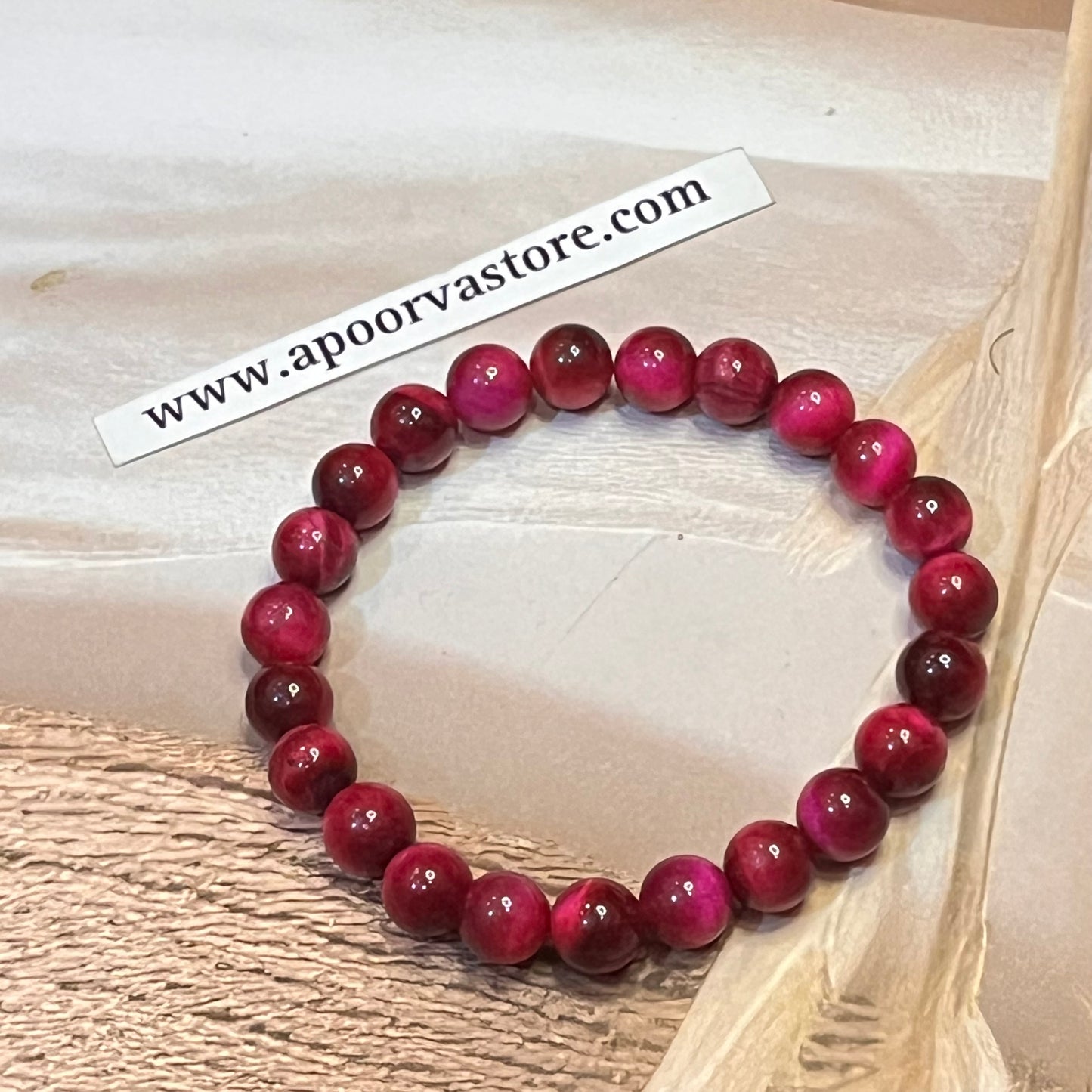 Pink Tiger Eye Handmade Bracelet By crystall and Herbs