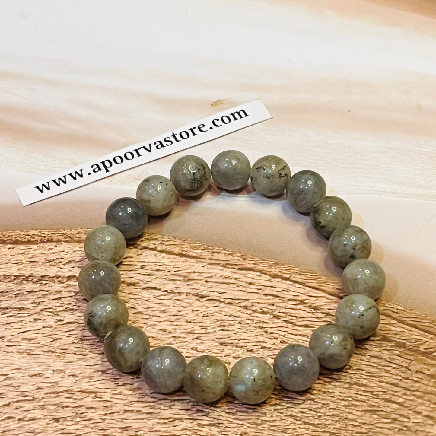 Labradorite 12mm handmade bracelet by Crystall and Herbs