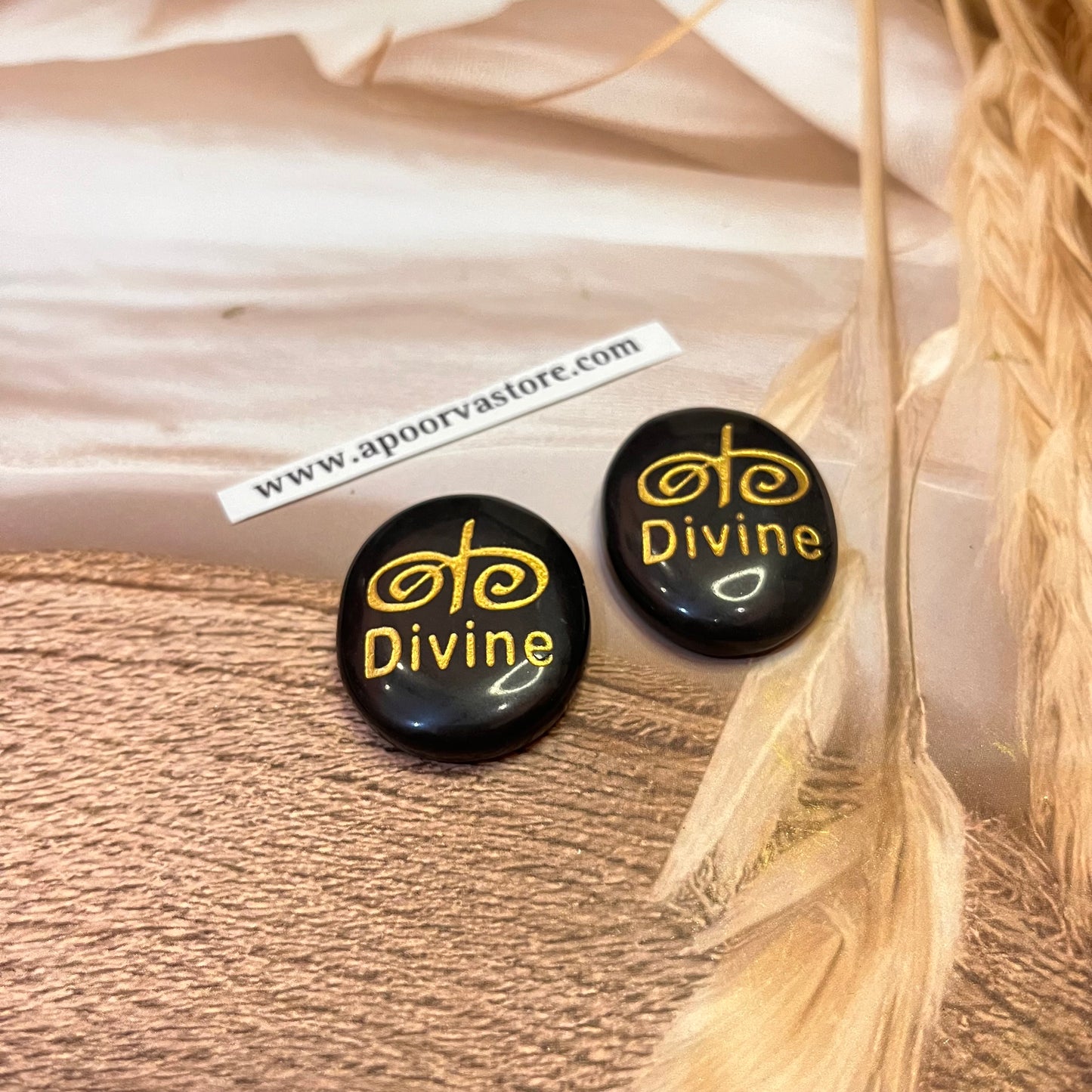 Divine Zibu Symbol Coin by Crystall and herbs