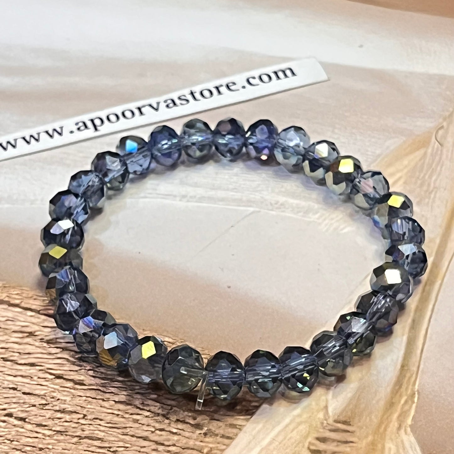 Blue Glass healing Bracelet by by Crystall and Herbs