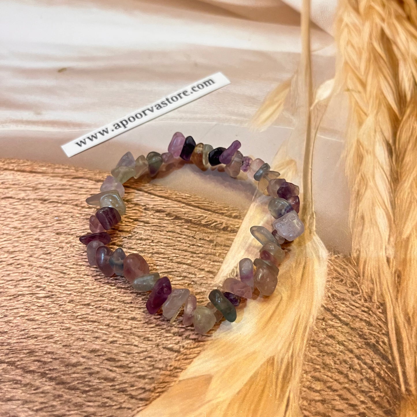 Multi Flourite Chip handmade Bracelet by Crystall and Herbs