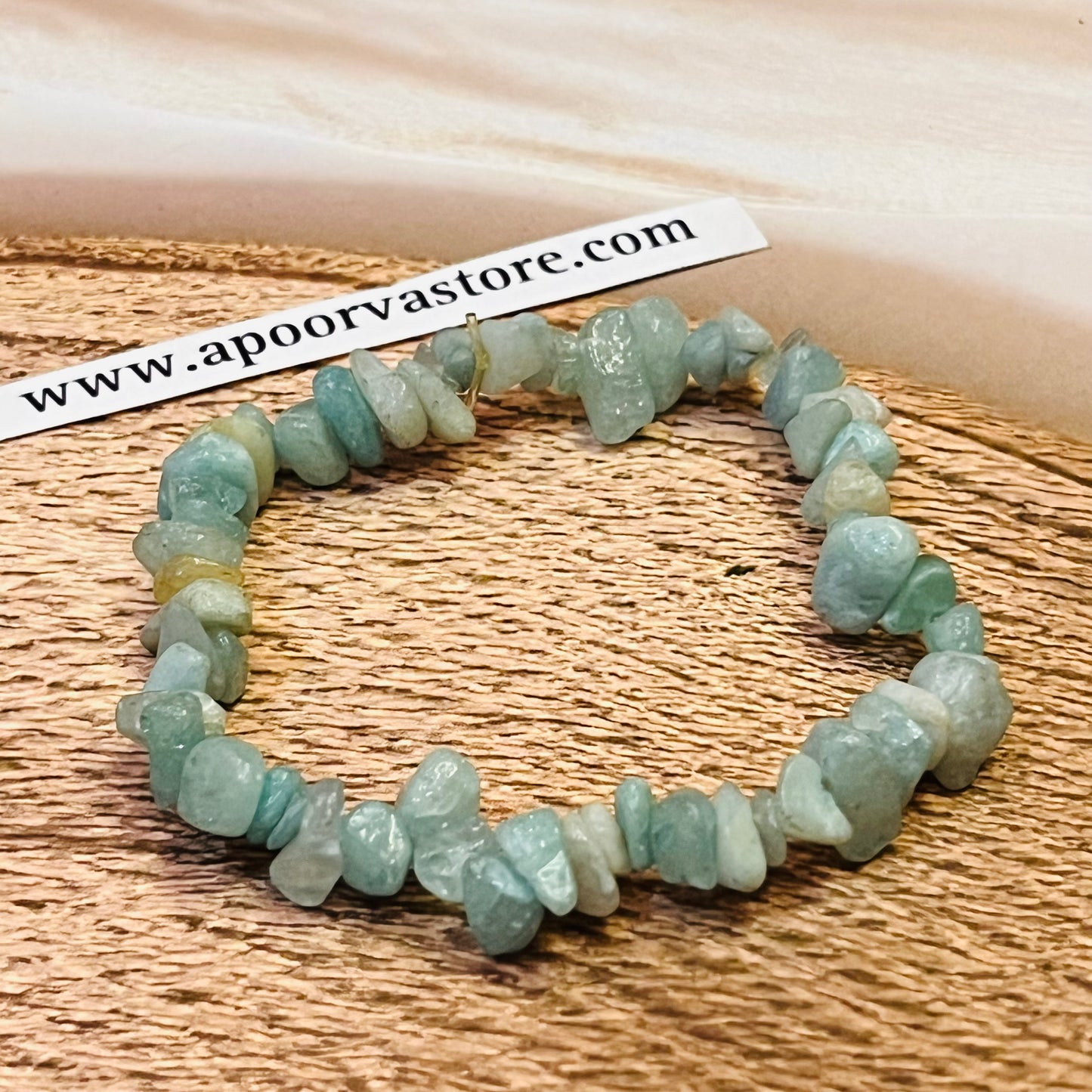 Aquamarine Handmade Chip Bracelet by Crystall and Herbs