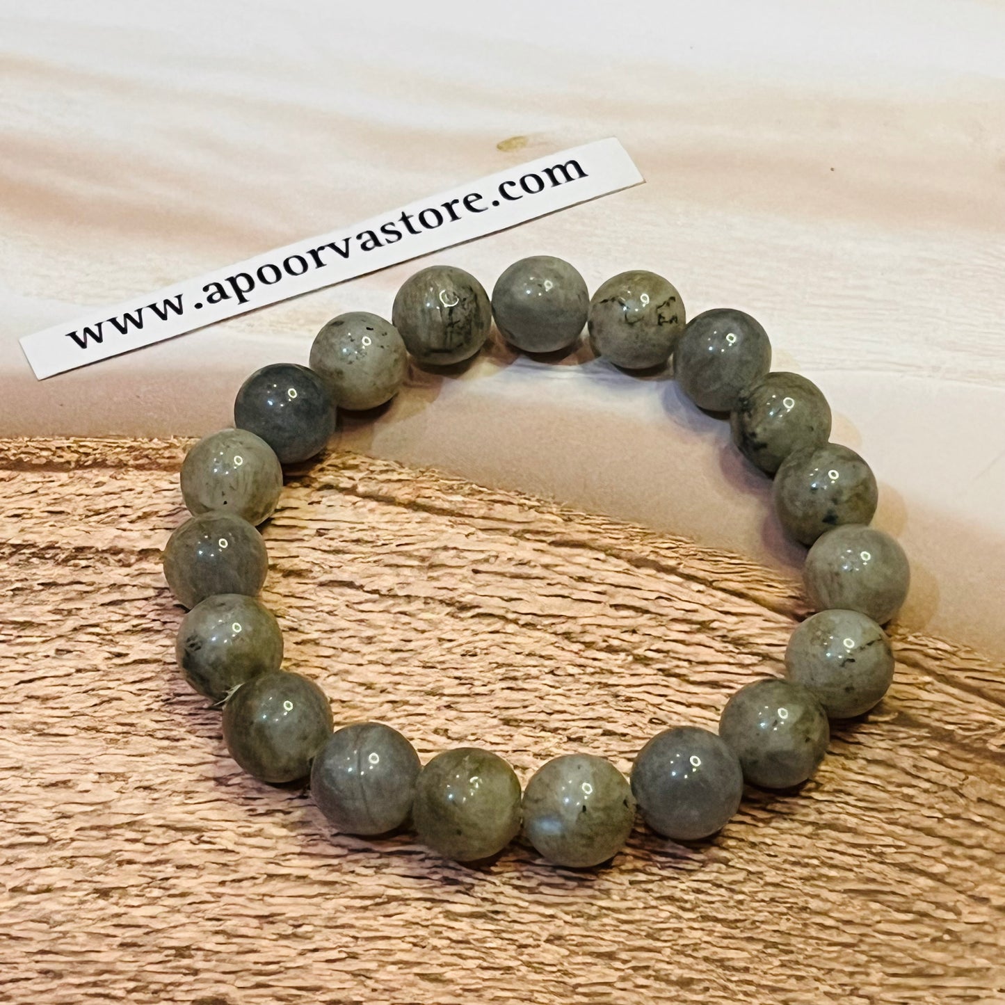 Labradorite 12mm handmade bracelet by Crystall and Herbs