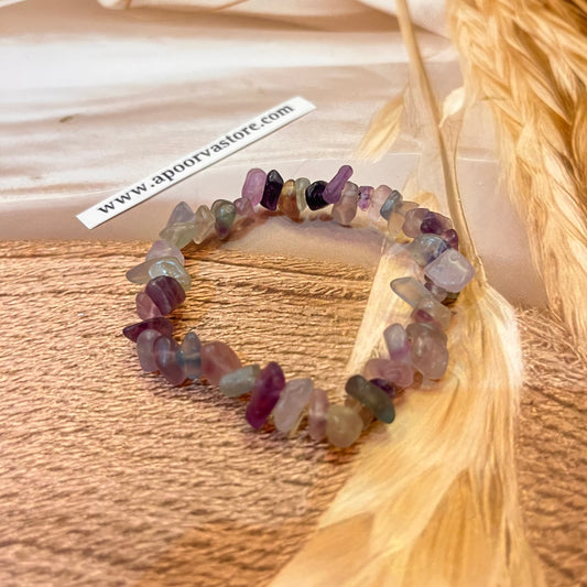 Multi Flourite Chip handmade Bracelet by Crystall and Herbs