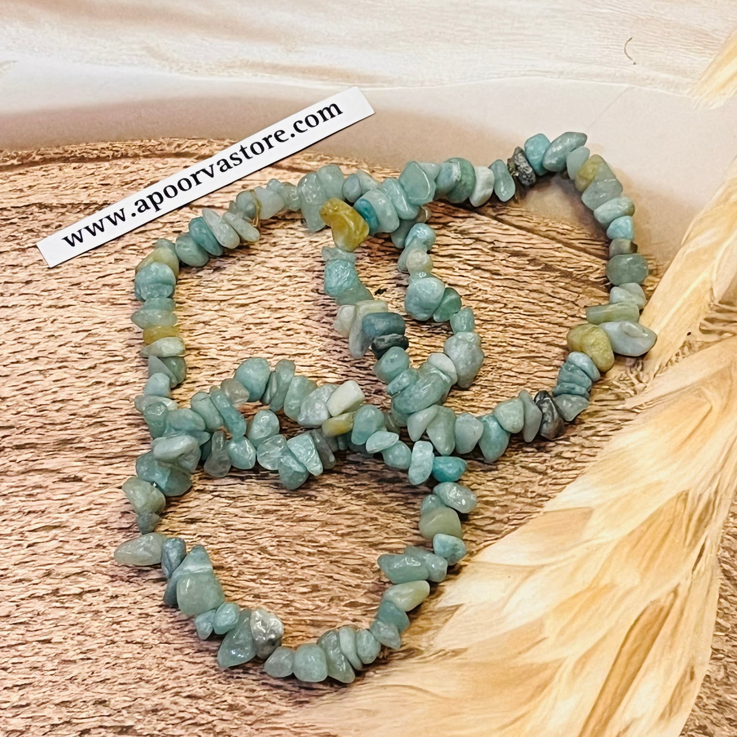 Aquamarine Handmade Chip Bracelet by Crystall and Herbs