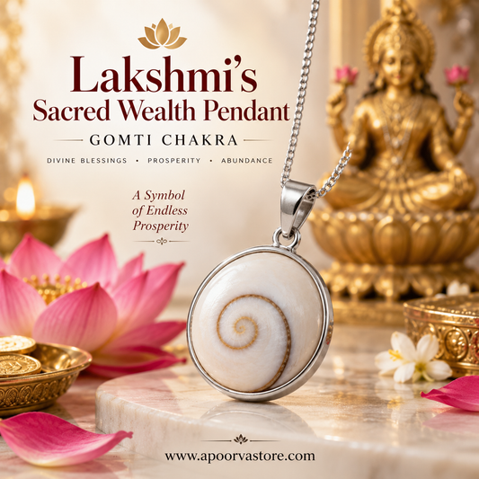 Maa Lakshmi Energised Gomti Chakra Pendant – Wealth, Luxury & Prosperity Attraction