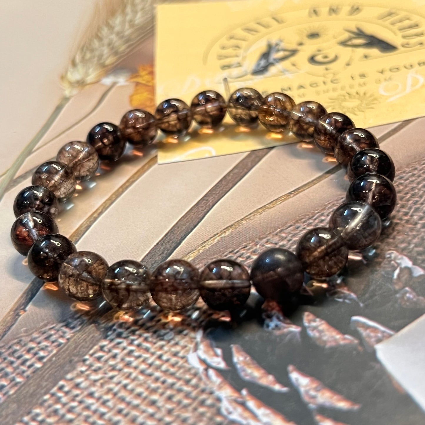 Smokey Quartz Handmade Bracelet by Crystall and Herbs