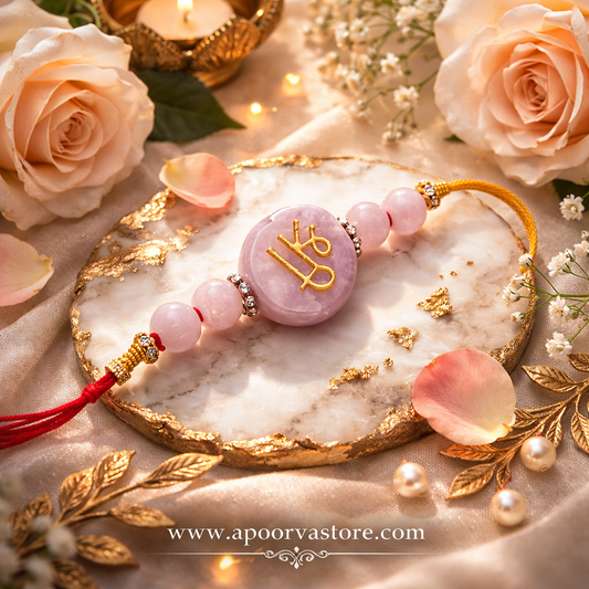 Rose Quartz Rakhi by Crystall and Herbs