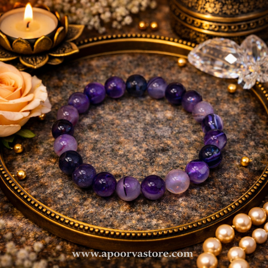voilet Sulemani bracelet by Crystall and Herbs