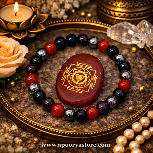 Maa kali Bracelet and Coin Combo by Crystall and Herbs