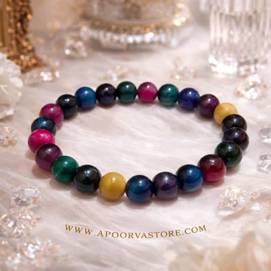 Multi Tiger eye Bracelet handmade by Crystall and Herbs