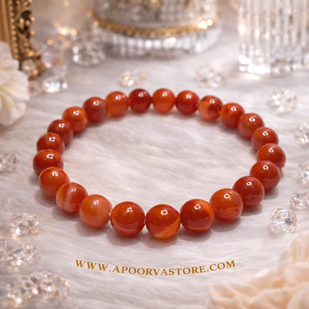 Red Sulemani Bracelet by Crystall and Herbs