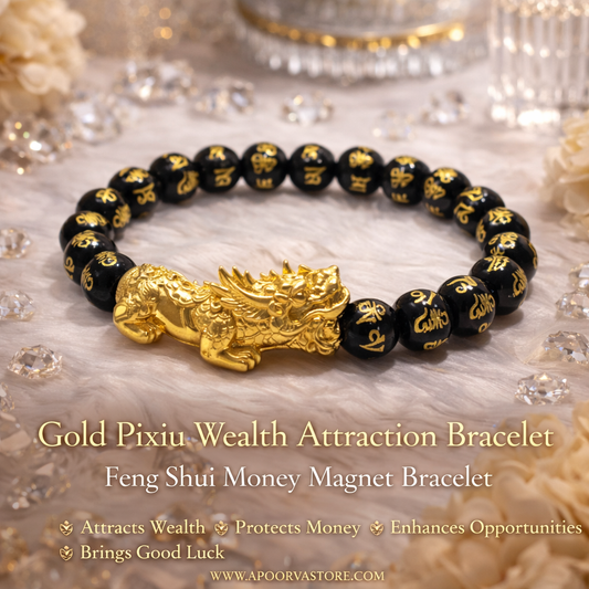 Golden Pixiu Bracelet by Crystall and Herbs