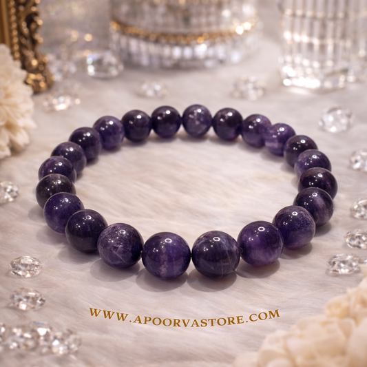 Amethyst 10mm Bracelet by Crystall and Herbs