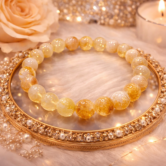 Russian Citrine 10mm Crystall and Herbs