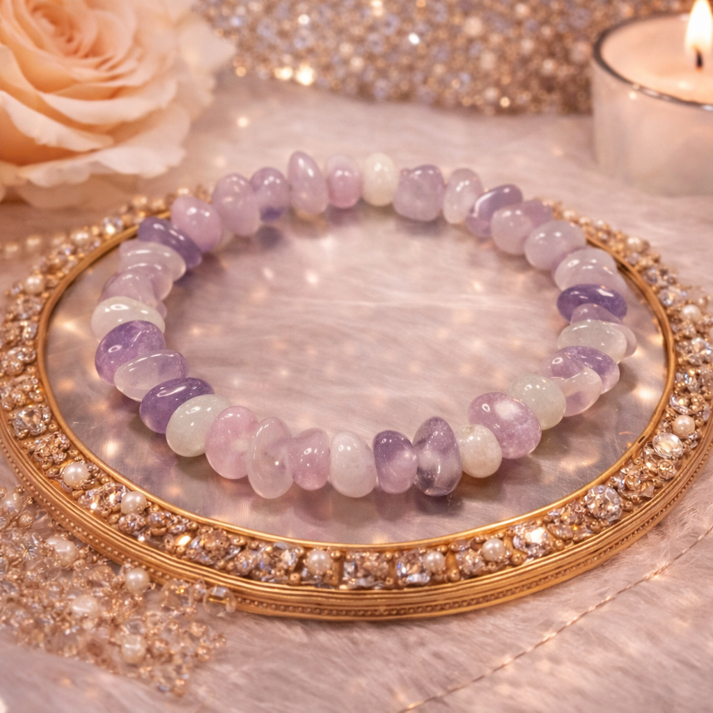 Brazalian Amethyst Chip Bracelet by Crystall and Herbs