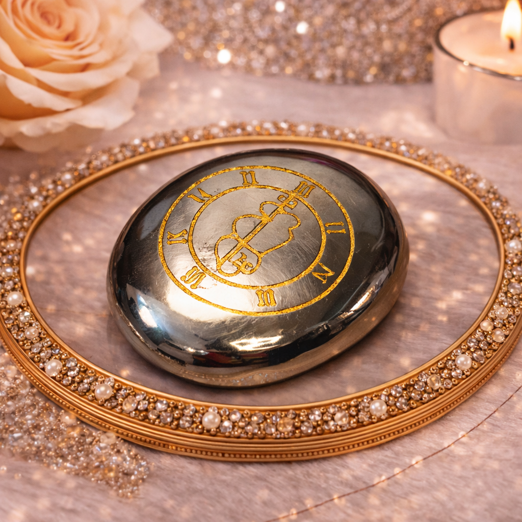 Clauneck Wealth Symbol Pyrite Coin by Crystall and Herbs