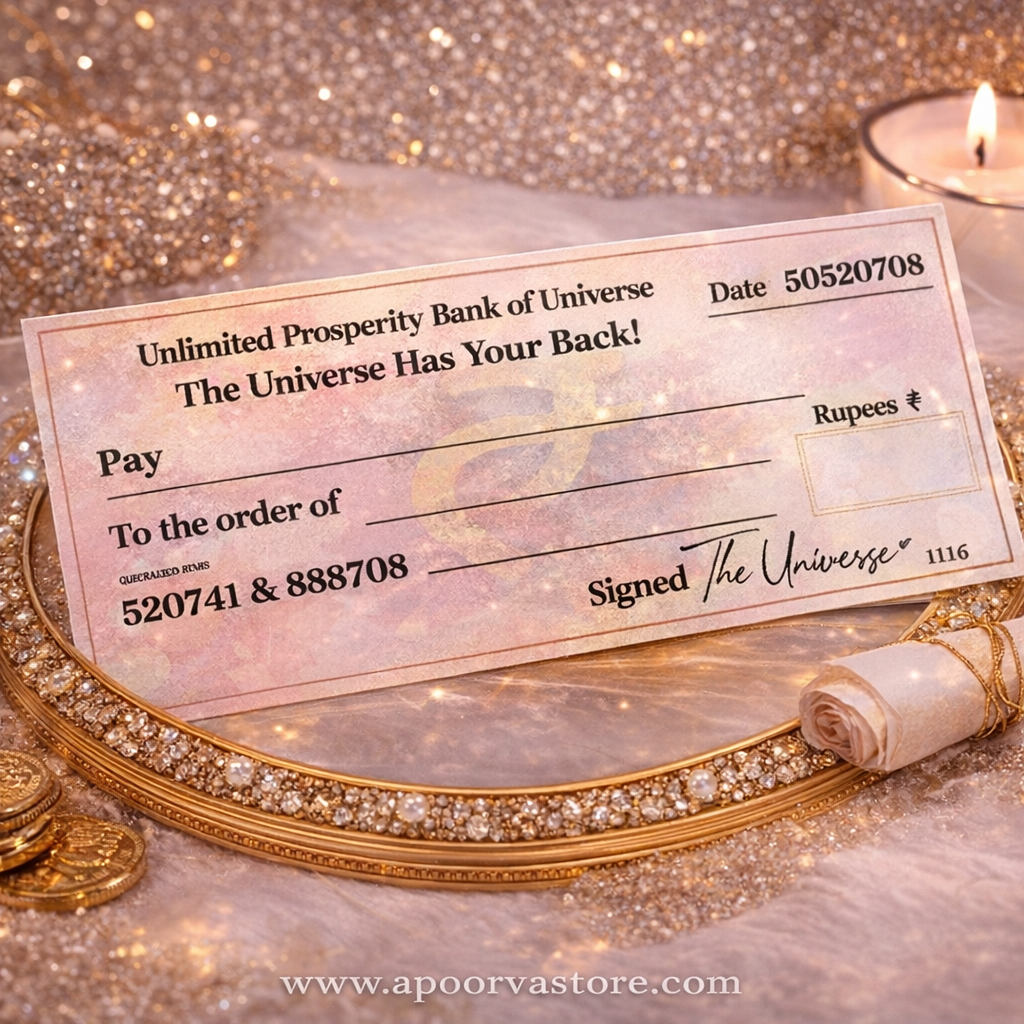 3pc Abundance Manifestation Cheque by Crystall and Herbs