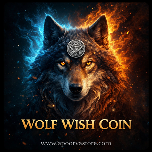 Wolf Spirit Wish Coin -Wolf Animal Spirit Guide Chant and Sigil Coin Wish Booster!