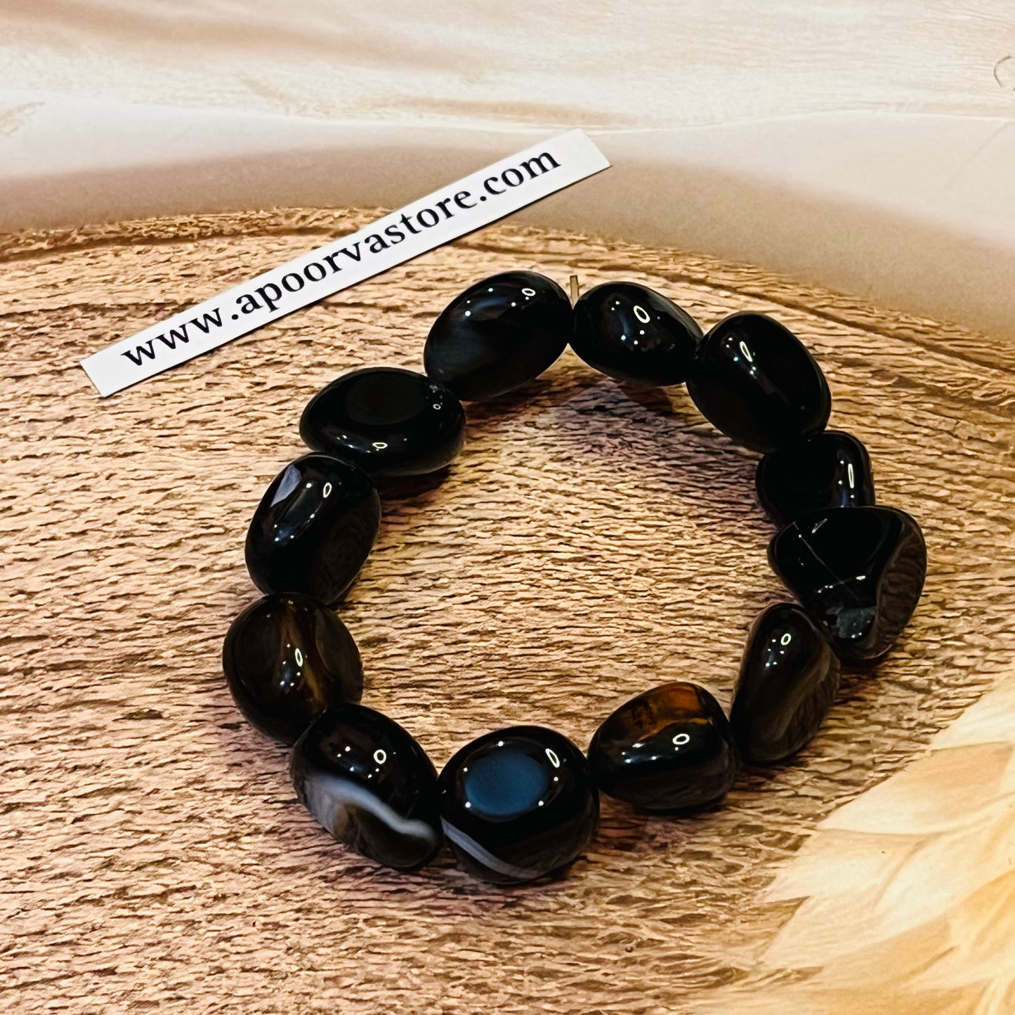 Sulemani Hakik Tumble Bracelet Handmade by Crystall and Herbs