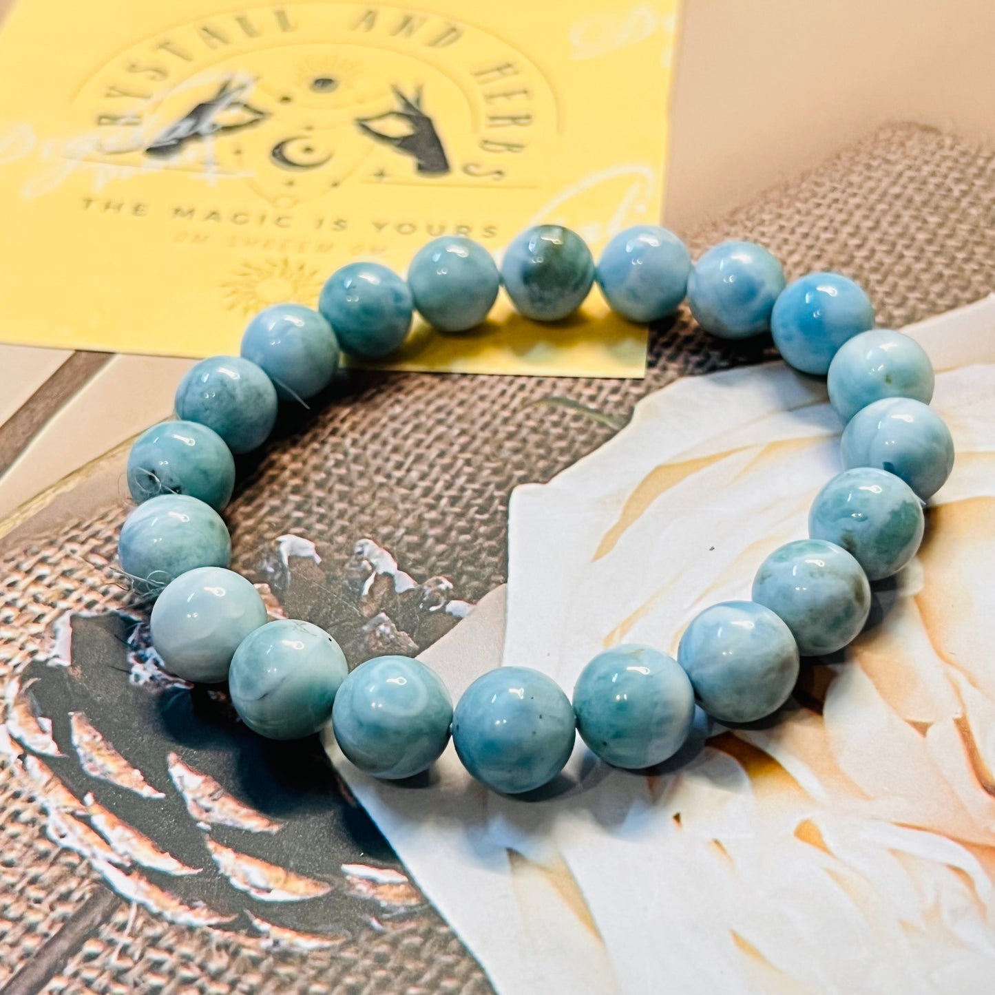 Larimar Handmade Bracelet by Crystall and Herbs