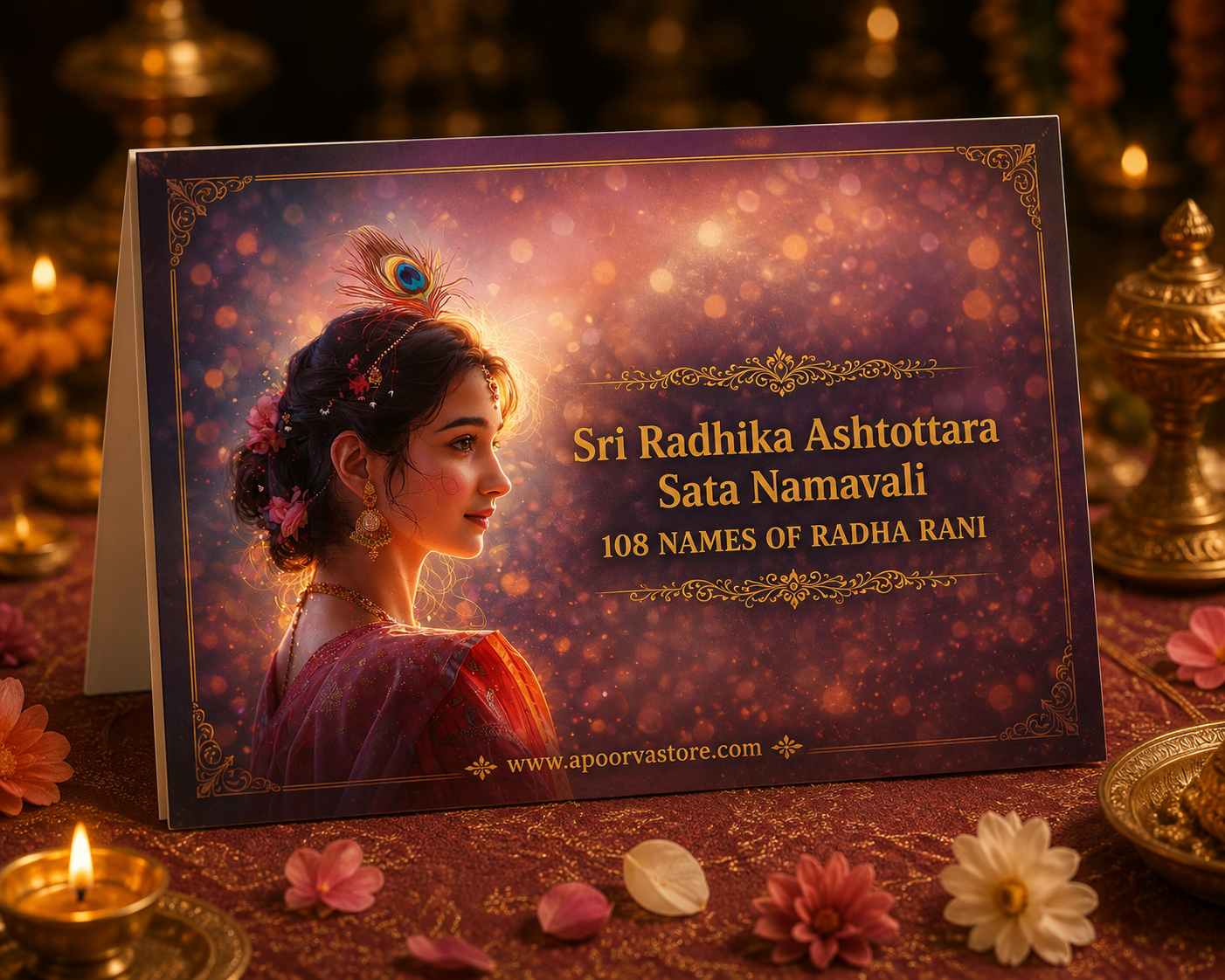 Sri Radhika Ashtottara Sata Namavali Pocket Book | 108 Names of Radha Rani-Paperback