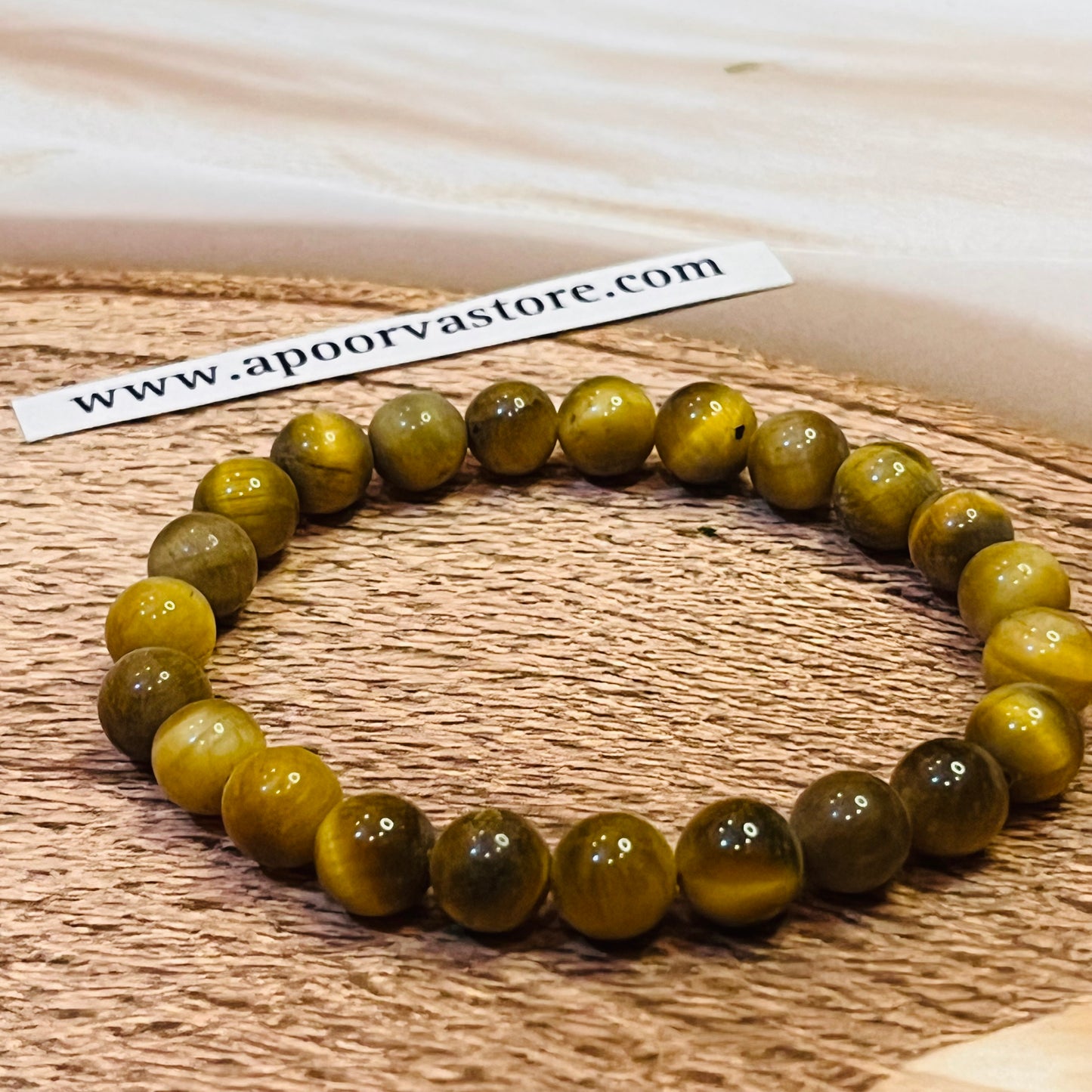 Honey Cats Eye Handmade Bracelet by Crystall and Herbs