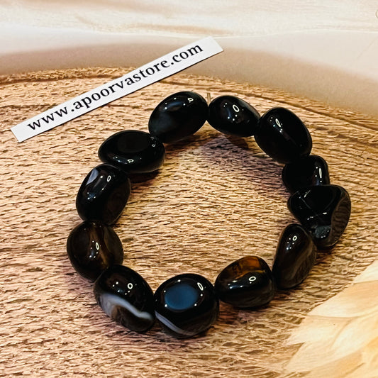 Sulemani Hakik Tumble Bracelet Handmade by Crystall and Herbs