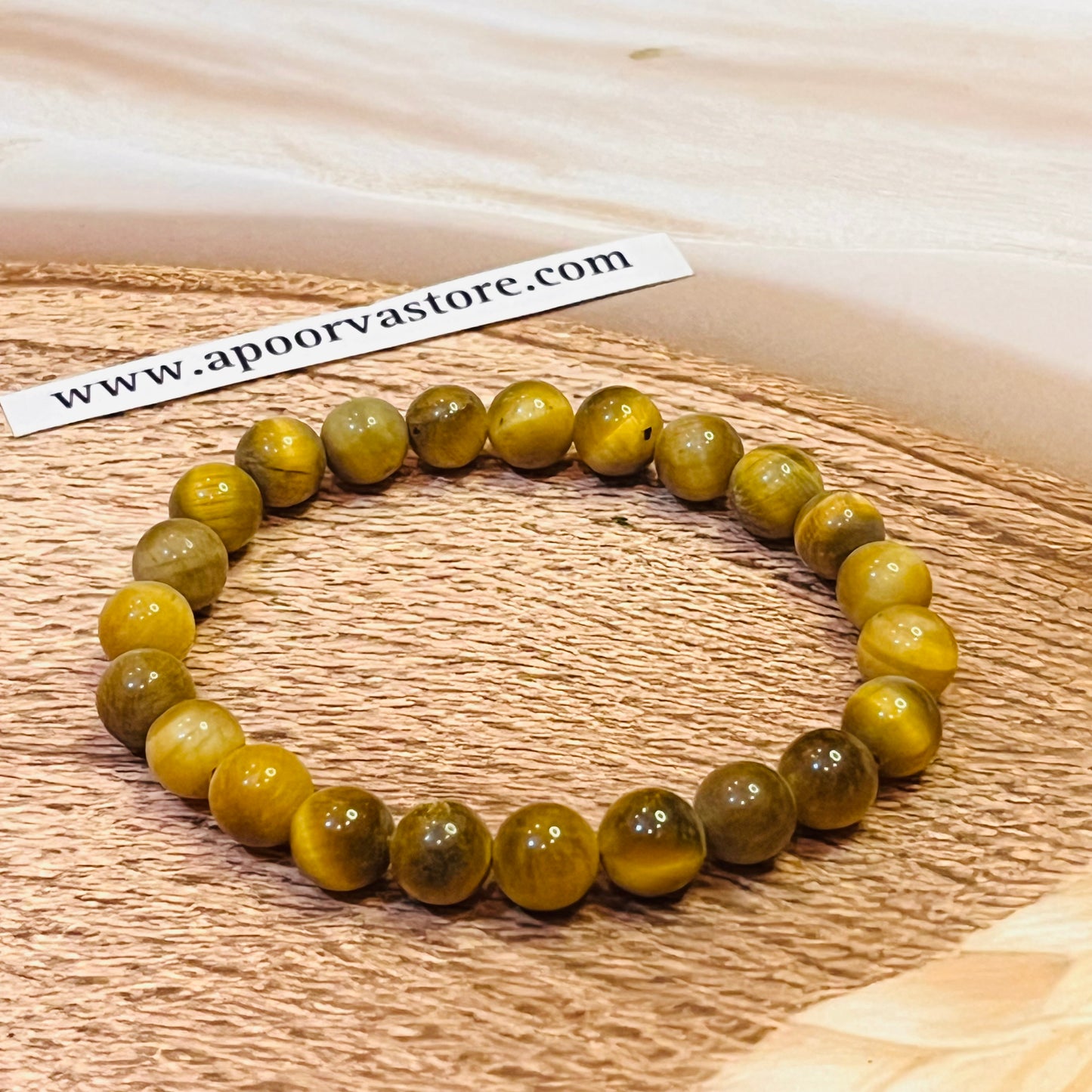 Honey Cats Eye Handmade Bracelet by Crystall and Herbs