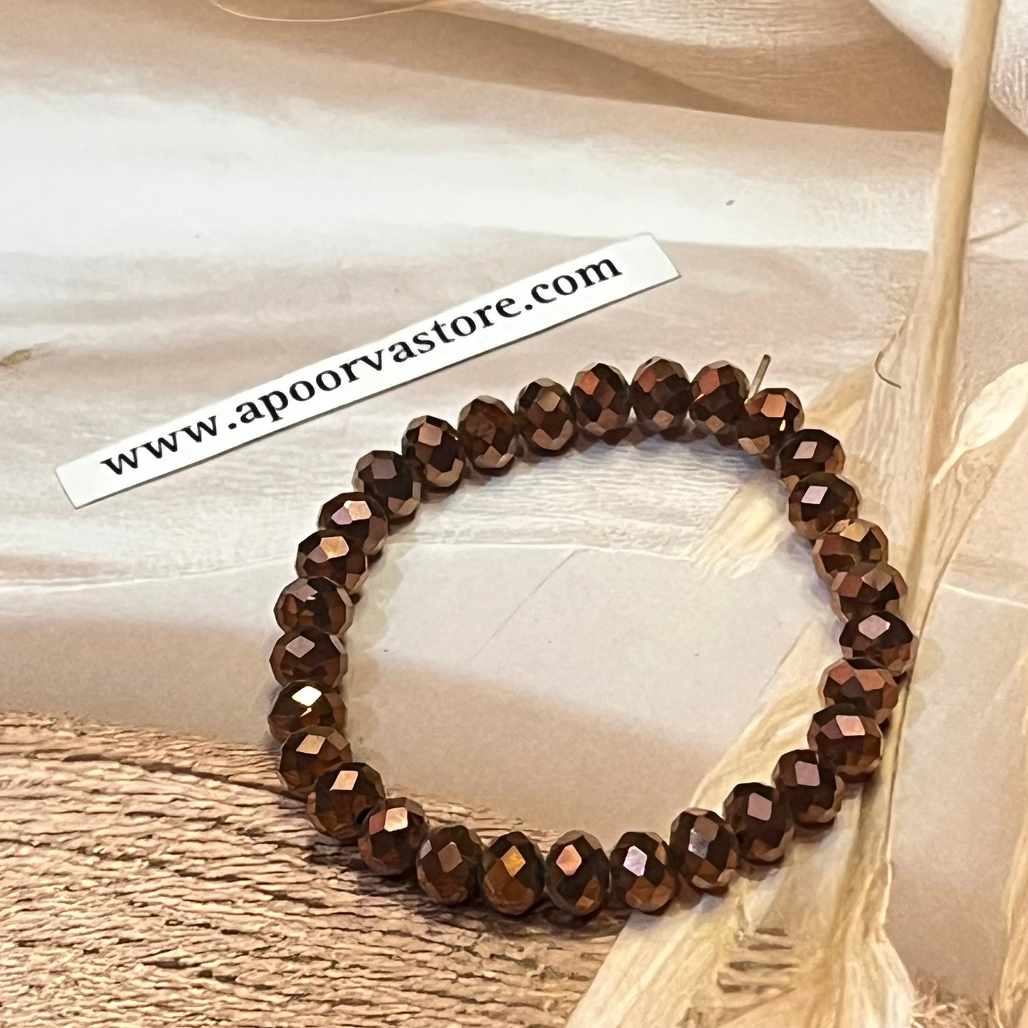 Copper Glass healing Bracelet by by Crystall and Herbs