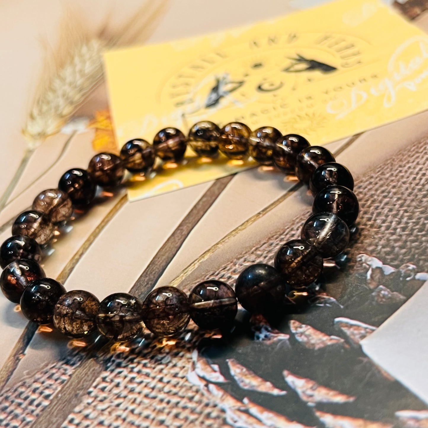 Smokey Quartz Handmade Bracelet by Crystall and Herbs