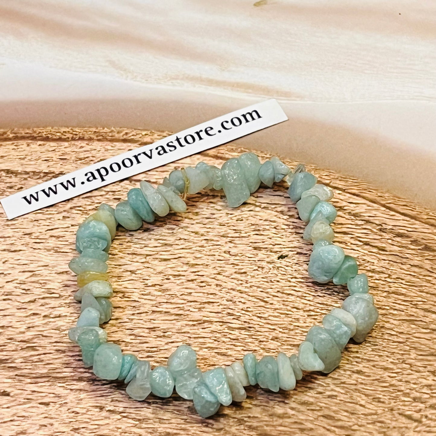 Aquamarine Handmade Chip Bracelet by Crystall and Herbs