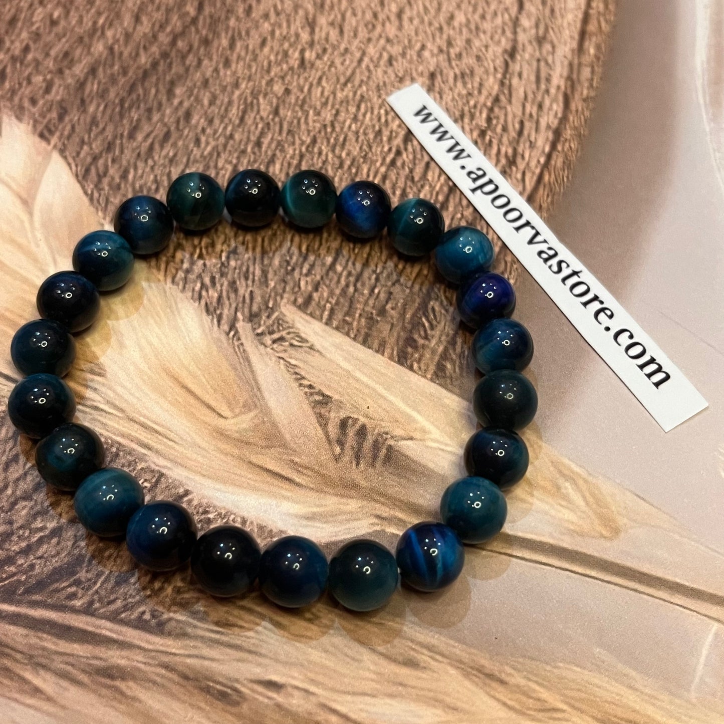 Blue Tiger Eye Handmade Bracelet by Crystall and Herbs