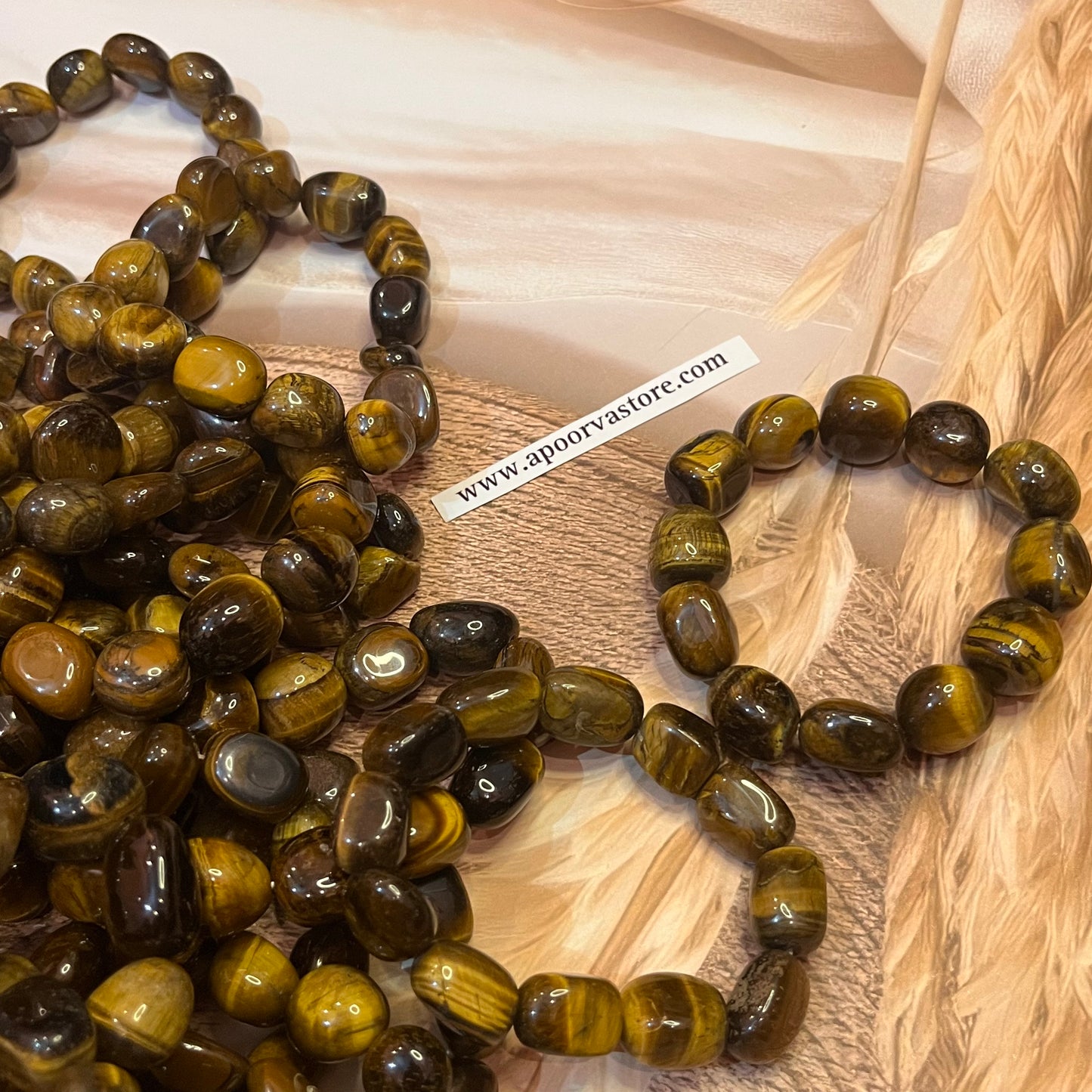 Tumble Tiger eye Bracelet by Crystall and Herbs