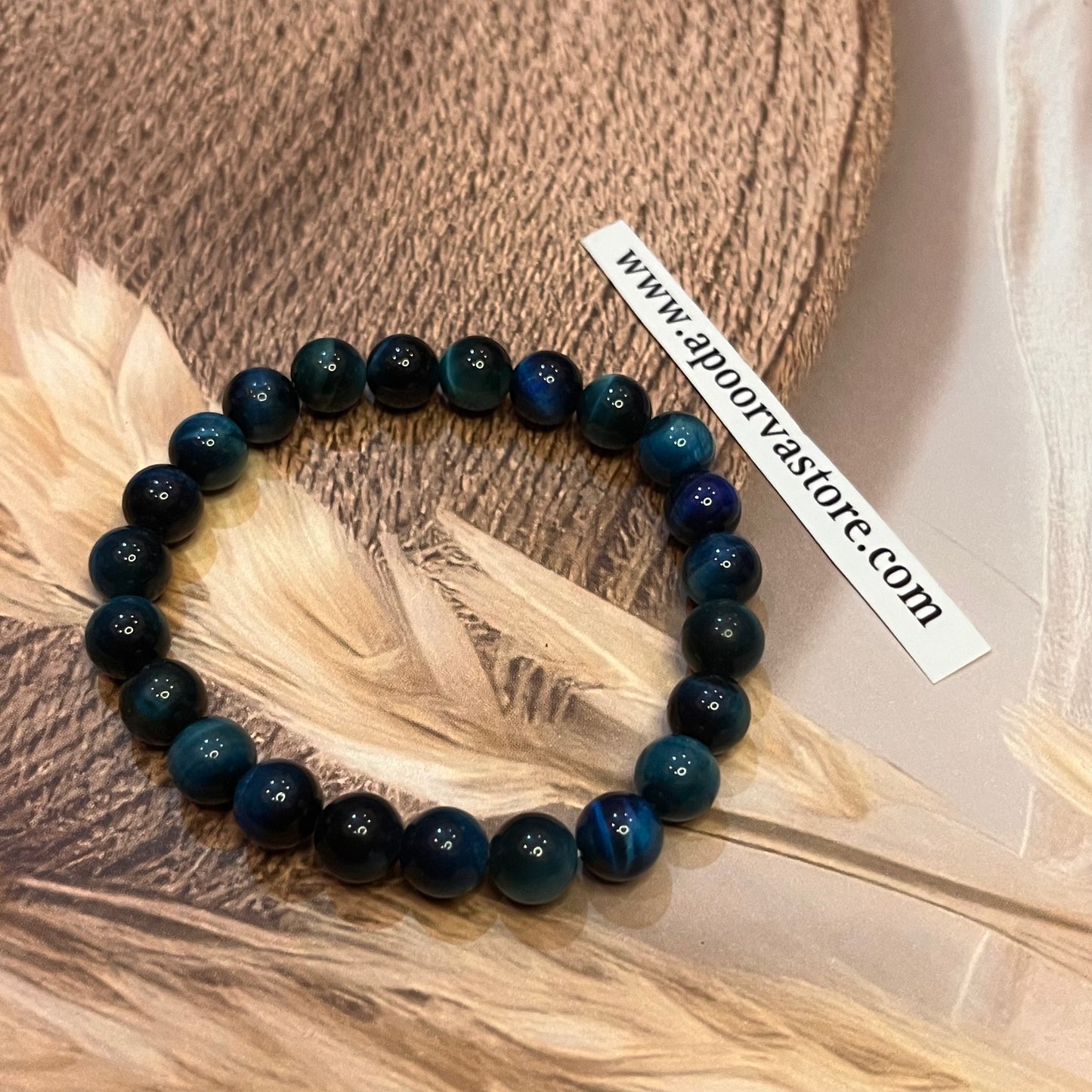 Blue Tiger Eye Handmade Bracelet by Crystall and Herbs