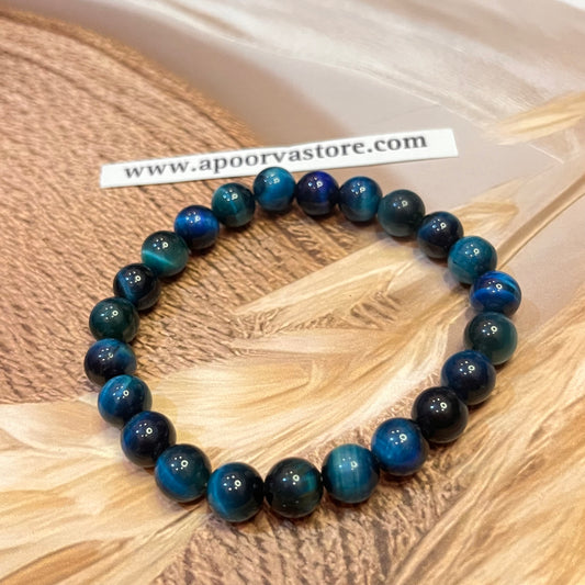 Blue Tiger Eye Handmade Bracelet by Crystall and Herbs