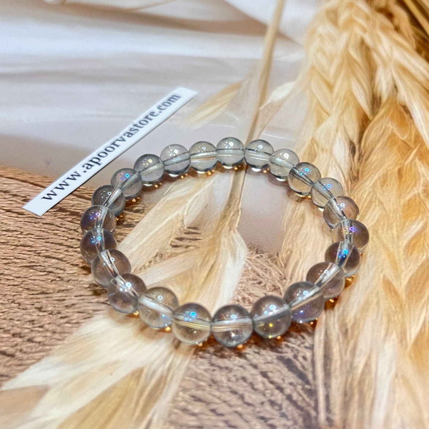 Angel Aura Quartz handmade Bracelet by Crystall and Herbs