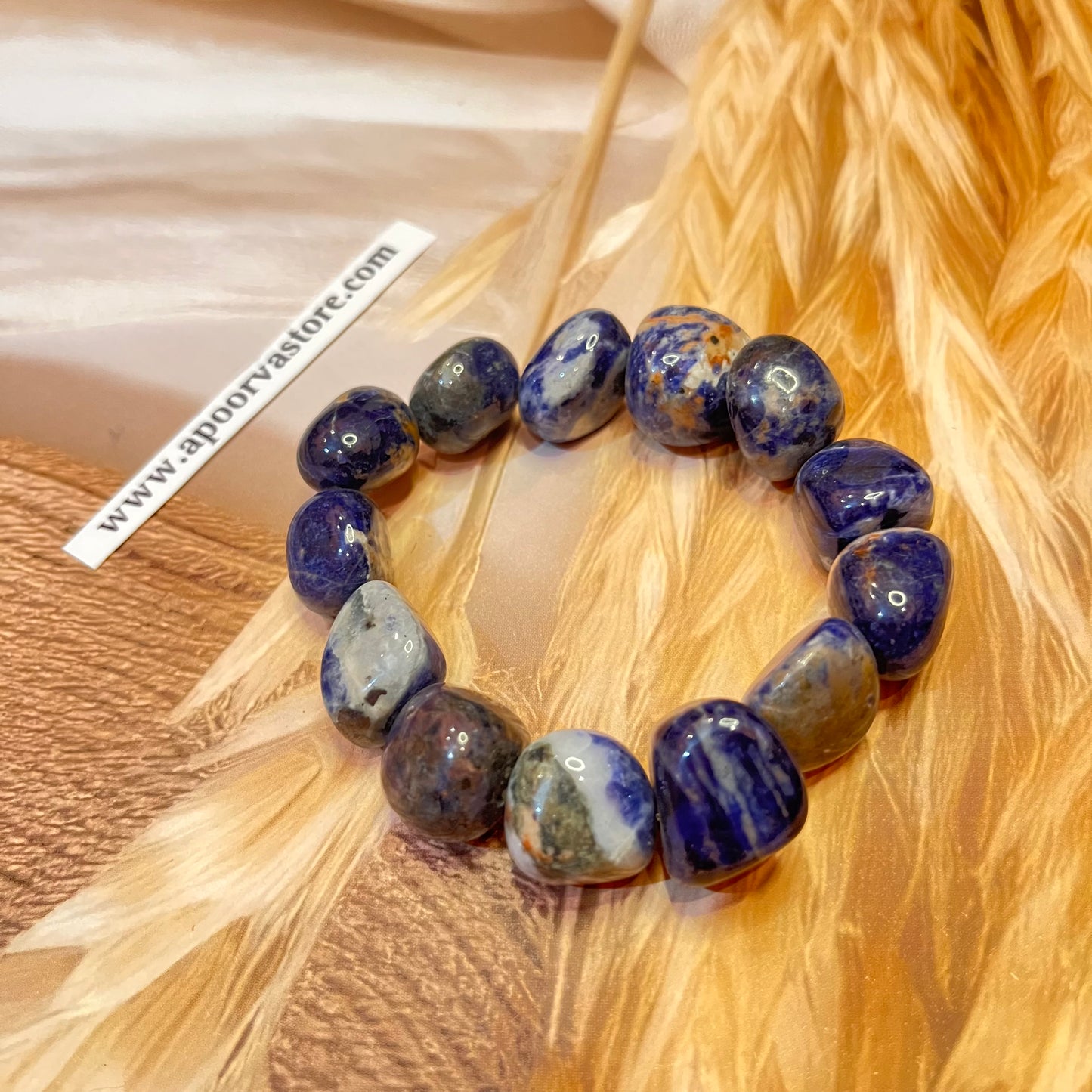 Lapis Lazuli Tumble Handmade Bracelet By crystall and herbs