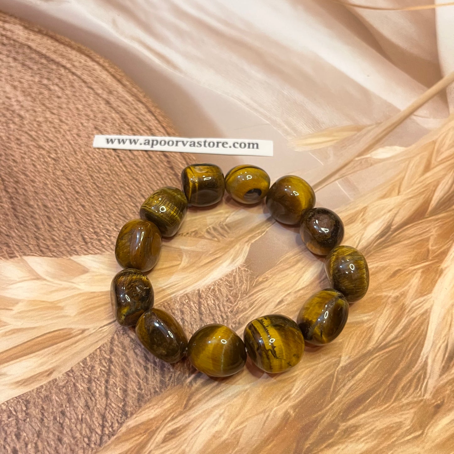 Tumble Tiger eye Bracelet by Crystall and Herbs