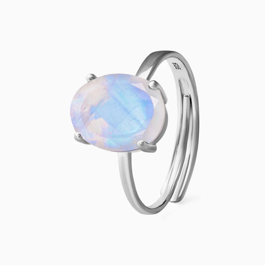 Rainbow Moonstone Moon Ring Beauty and Manifestation