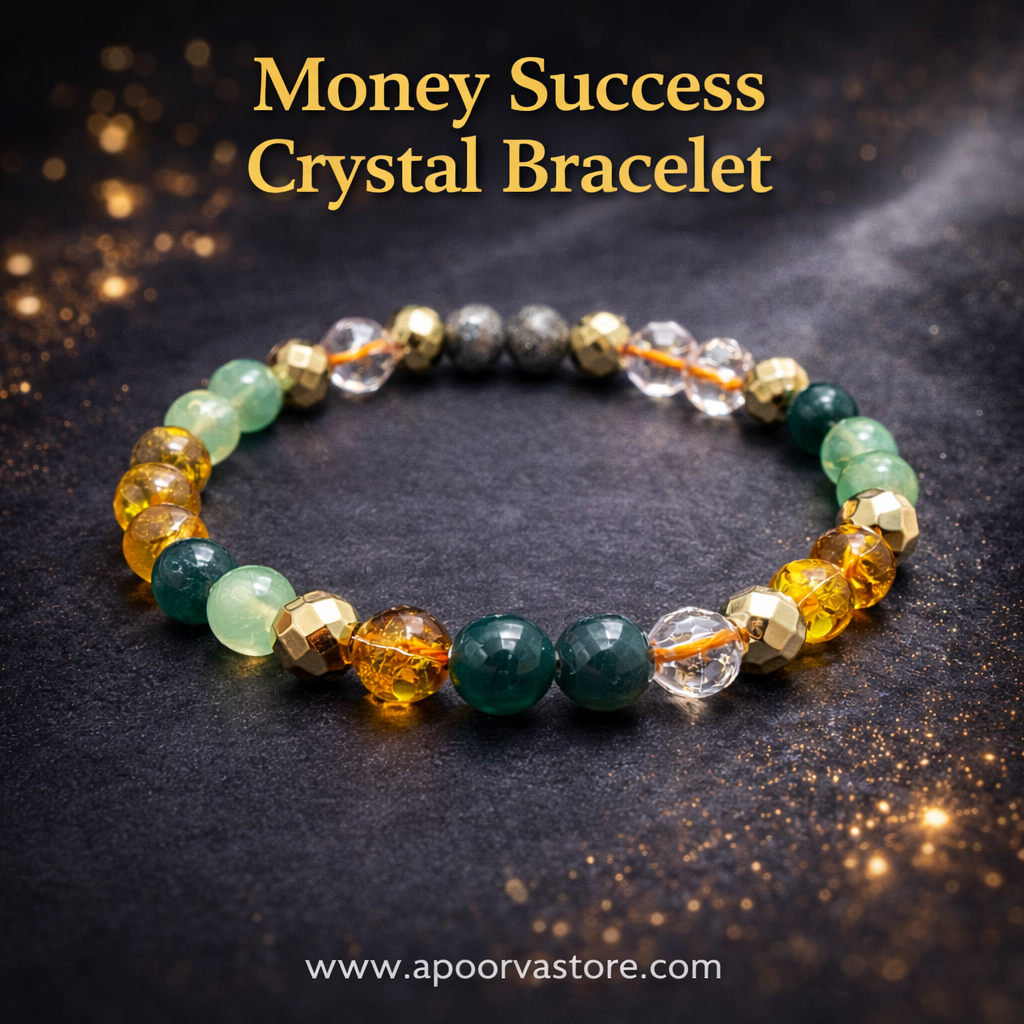Nitika Money Bracelet Diamond Cut Crystal Bracelet by Crystall and Herbs