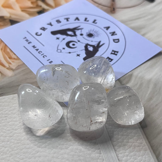 Clear Quartz Tumble 1pc by Crystall and Herbs