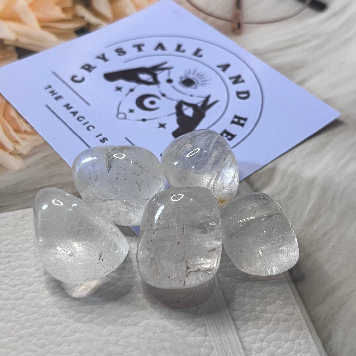 Clear Quartz Tumble 1pc by Crystall and Herbs